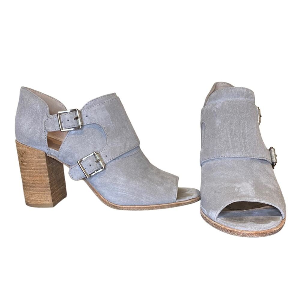 MERCER‎ EDIT Gray Suede Open Toe Bootie Size 8.5